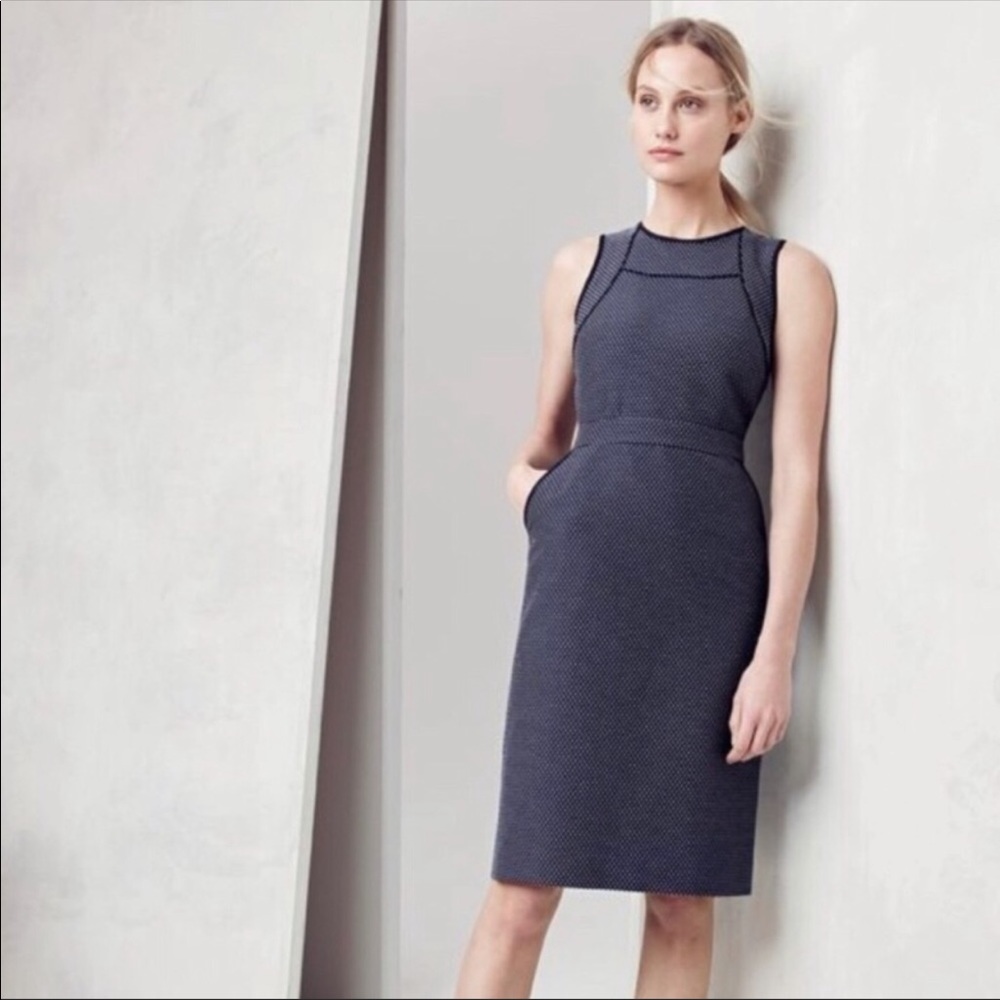 J. Crew Sleeveless Polka Dot Sheath Dress